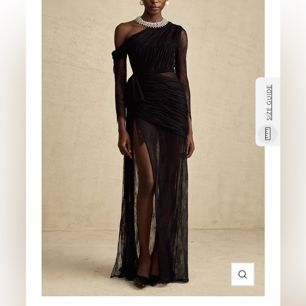 Black Lace Evening Dress